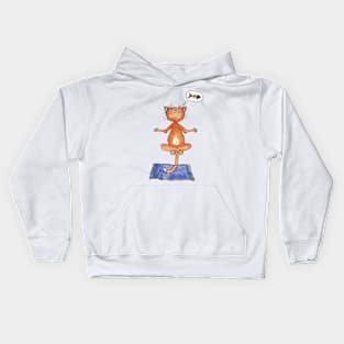 Yoga cat Kids Hoodie